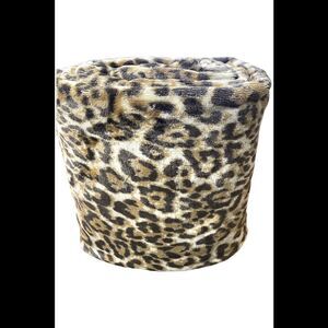 Home Reflections Reversible Rib & Plush 60x80 Printed Throw Leopard